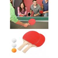 Ping Pong Masa Tenisi Seti Tenis Raketi Seti 2 Raket + 3 Ping Pong Topu  Spor Aksesuarları