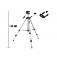 Tripod : Telefon ve Kamera Tutucu Ayak + Telefon Tutucu - 105Cm